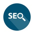 seo badge on white Royalty Free Stock Photo