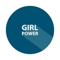 girl power badge on white