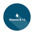 vitamin b12 badge on white