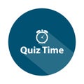 quiz time badge on white