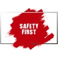 safety first on white Royalty Free Stock Photo