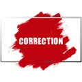 correction word on white