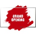 grand opening on white