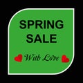 spring sale with love on black