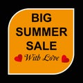 big summer sale with love on black