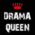 drama queen on black Royalty Free Stock Photo