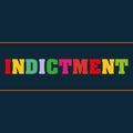 indictment word block on black Royalty Free Stock Photo