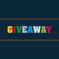 giveaway word block on black Royalty Free Stock Photo