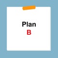 plan b post it on blue Royalty Free Stock Photo
