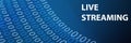 live streaming on blue Royalty Free Stock Photo
