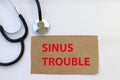 sinus trouble on white Royalty Free Stock Photo