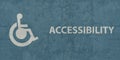 accessibility word on blue Royalty Free Stock Photo