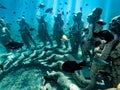 Bask Nest Underwater Statues at the bottom of the sea in Gili Meno Indonesia