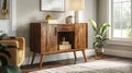 Bask in the simplicity and elegance of this MidCentury Modern podium evoking the iconic styles of the mid 20th century