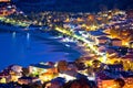 Baska. Aerial evening view of town of Baska Royalty Free Stock Photo