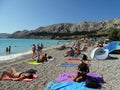 Baska,island Krk,Long beach by summer,Croatia