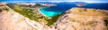 Baska stone desert heights aerial panoramic view on Krk island Royalty Free Stock Photo