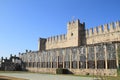 Baskeball playground on castle Castello Scaligero