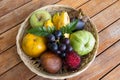 Fruit basked filled with local Indonesian fruits in Bali