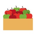 Basket apples fruit isolated