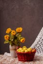 Basket with apples Royalty Free Stock Photo