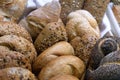 basket of artisan breads Royalty Free Stock Photo