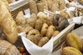 basket of artisan breads Royalty Free Stock Photo