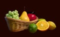 Basket of Assorted Fresh Fruits Royalty Free Stock Photo