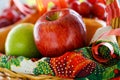 Basket of Assorted Fruits Royalty Free Stock Photo