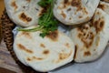 A basket of Baati roti for breakfast Royalty Free Stock Photo