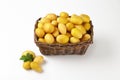 Basket of baby potatoes Royalty Free Stock Photo