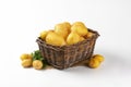 Basket of baby potatoes Royalty Free Stock Photo