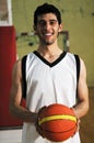 Basket ball game player portrait Royalty Free Stock Photo