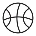 basket ball line art icon vector Royalty Free Stock Photo