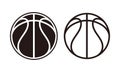 Basket ball, Sports balls minimal flat line icon Royalty Free Stock Photo