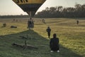 emotions before the start of the balloon, father and son abandoned their bikes