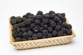 Basket of blackberries Royalty Free Stock Photo