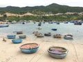 Basket boats in Vinh Hy village, Vietnam