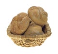 Basket Bulkie Wheat Rolls Royalty Free Stock Photo