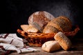 Basket Of A Bunch Of Breads