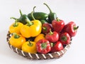 Basket of Chillies Royalty Free Stock Photo