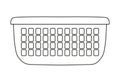 basket cleaning supply on white background