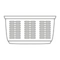basket cleaning supply on white background
