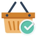 Basket  Color Isolated Vector Icon that can easily modify or edit Royalty Free Stock Photo