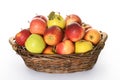 Basket with colorful apples
