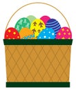 Basket of Colorful Eggs