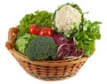 Basket with colorful vegetables Royalty Free Stock Photo