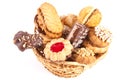 Basket with a cookie Royalty Free Stock Photo