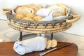 Basket of different breads Royalty Free Stock Photo