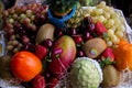 A basket of different types of fruit Royalty Free Stock Photo